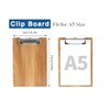 DONGLI 5 Pack A5 Clipboard,Wooden Clipboards with Low Profile Clip