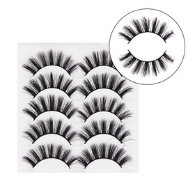 5 Pairs 3D Thick Mink Fake False Eyelashes Natural Long Wispy Makeup Lashes - Elevate Your Makeup Look for Parties and Everyday Wear