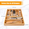 Bellsal Bamboo Silverware Drawer Organizer, Kitchen Utensil Drawer Organizers, 12"x15.7"