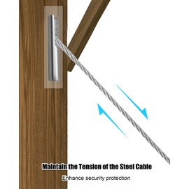 30 Pack 1/8" Invisible Cable Railing Kit for Metal Railing Corner Post and Wall Post, T316 Stainless Steel Tensioner Hardware and Terminal Hidden, Silver Adjustable Cable Railing