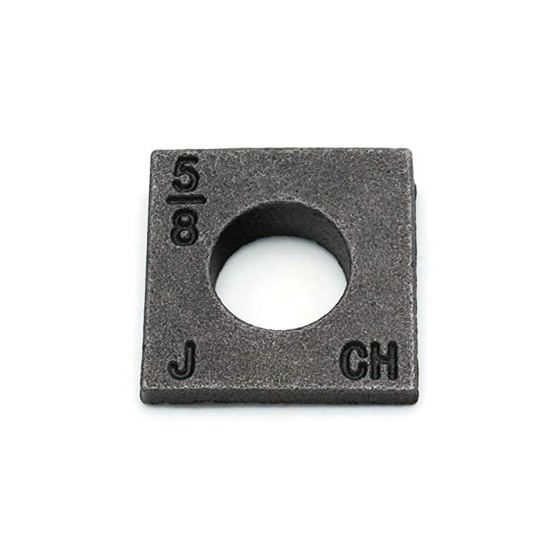Beveled Square Washers in Plain Malleable Iron - 3/8" -