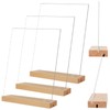 TONICE 8.5 x 11 Acrylic Sign Holder with Wood Base