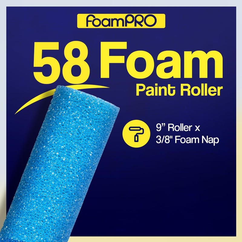 FoamPRO 58 Foam Paint Roller, 9" x 3/8" Honeycomb Foam