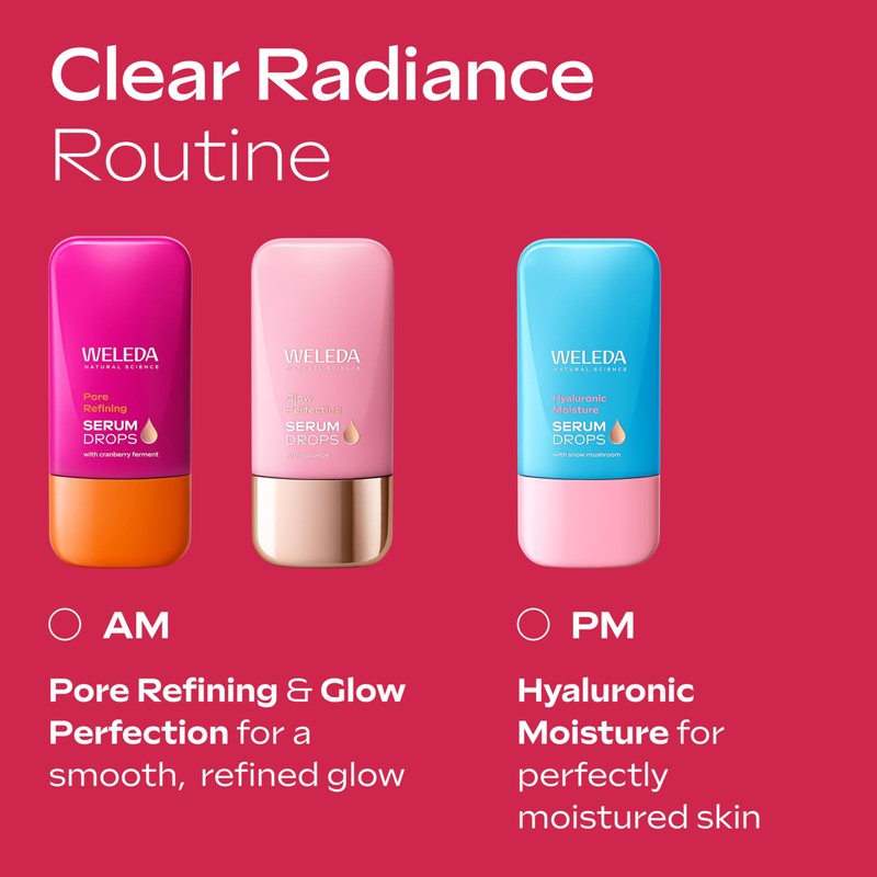Weleda Pore Refining Face Serum Drops with Cranberry, Facial Serum