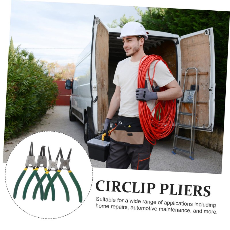 VILLFUL Spring Loaded Circlip Pliers 4pcs Tool Kit Internal External