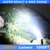 Flashlights LED High Lumens Rechargeable, Heavy Duty Powerful Flashlight, Super