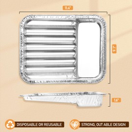 Drip Pans Liner for GE Profile Indoor Smoker 30-pack Drip Tray Liner for GE Indoor Smoker Grease Catch Pan Liners Replacement