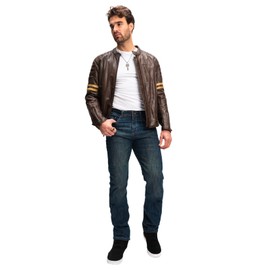 AGVSPORT Mens Motorcycle Protective Armor CE Level 2 Super Alloy Jeans Light Blue