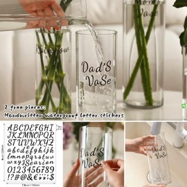 Acrylic Cylinder Plastic Vase for Centerpiece, Unbreakable Hurricane Tall Large Plastic Vases for Proposals Wedding, Hydroponic Decor Base Set of 2 with DIY Stickers (D 4" + D 4.8" X H 10" Clear)