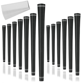 Karma Revolution Black Midsize Golf Grips, 13 Pack with 13 Golf Grip Tape Strips