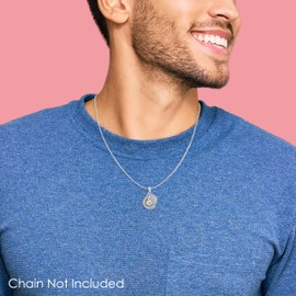 Claddagh Gold .925 Sterling Silver Baseball or Softball Glove & Ball Charm Pendant