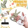 Burbell 3 Pcs Easter Bunny Table Decorations Wooden Bunny Tabletop