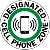 Designated Cell Phone Zone Sign Facility Warehouse 12-Inch Circular Round