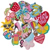 IANZE 25PCS Pink Girl Iron on Patches, Sew on Embroidered