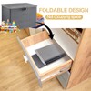 SI SEN Lockable Box, Fabric Storage Box, Grey Rectangular Storage