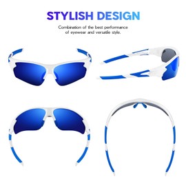 BEACOOL Polarized Sports Sunglasses for Men Women Youth Baseball Fishing Cycling Running Golf Motorcycle Tac Glasses UV400