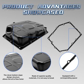 Assembroverse 52852912AC 68059549AA Transmission Oil Pan Kit with Filter Gasket Compatible with Ram 1500 Wrangler Challenger Durango Magnum 2003-2012