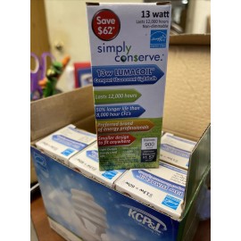 AM CONSERVATION GROUP (CASE OF 6) ENERGY STAR 31W=60W 12k HRS LUMACOIL COMPACT FLUORESCENT LIGHTBULB