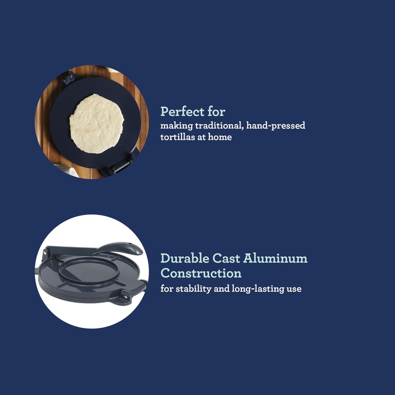 Oster Ravello 8 Inch Cast Aluminum Traditional Tortilla Press and