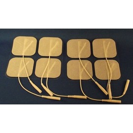 8 Replacement Pads for Massagers / Tens Units electrode pads2x2Inch White Cloth