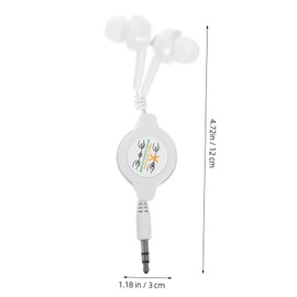 IWOWHERO Retractable in Ear Earphones with Cushions Compatible with Players Smartphones and More Easy Storage and