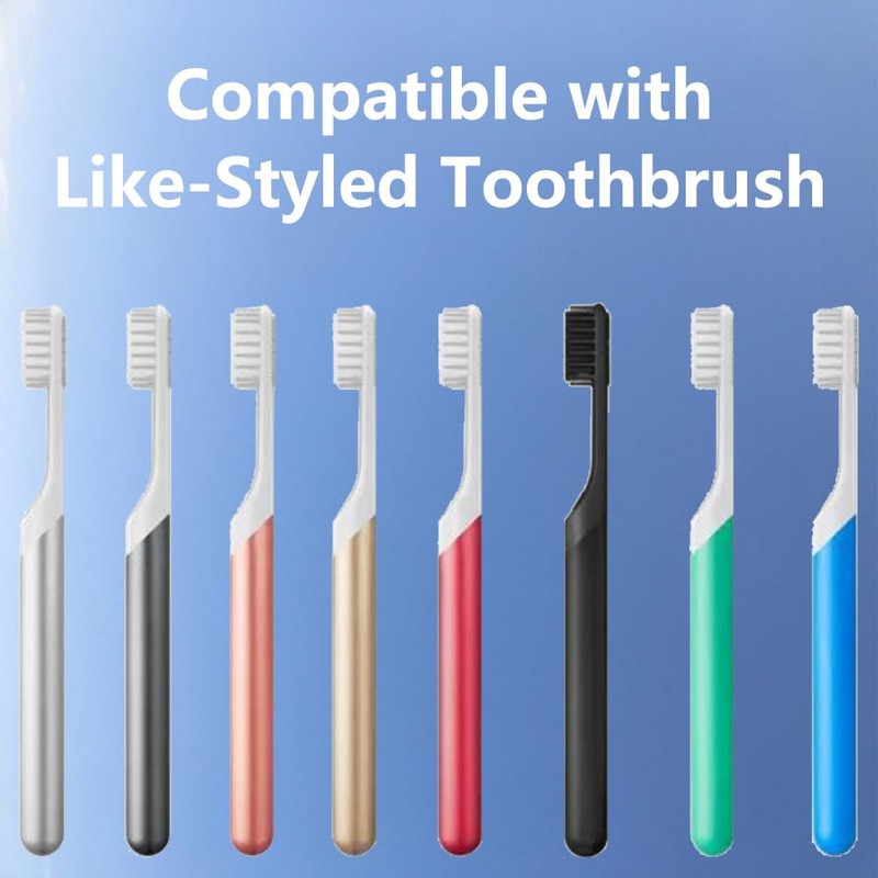 4-Pack Gray Toothbrush Replacement Heads Compatible with Quip Styled Electric