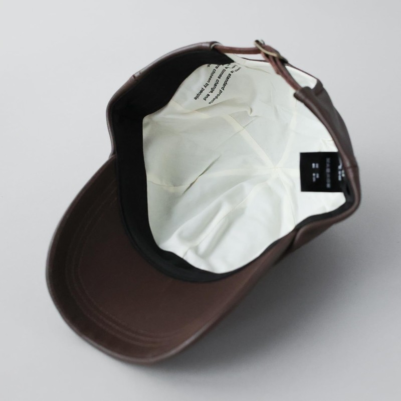 ReqHatter Genuine Leather Leather Low Cap Hat 6 Panel Cap