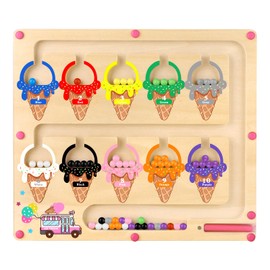 Montessori Toys for Toddlers Magnetic Color and Number Maze,Girls Toys Board Games for Kids 4-6,Montessori Toddler Busy Board Colour Sorting Sensory Toy