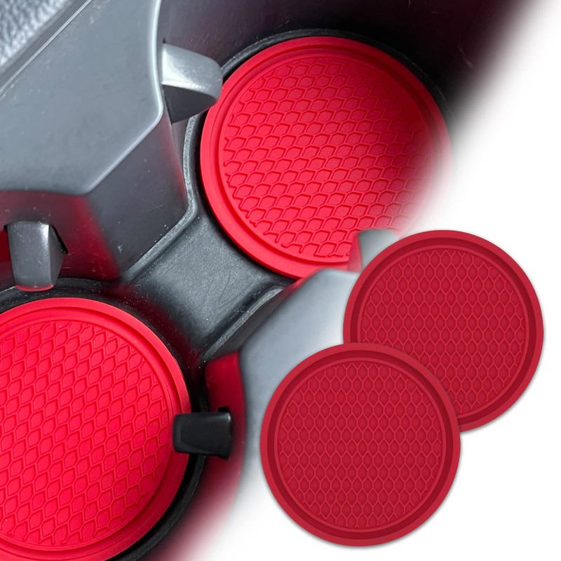 Msyuusr 4PCS Car Cup Holder Coaster, Silicone Honeycomb Auto Anti