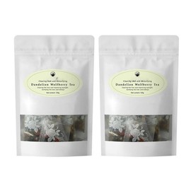 Dandelion Wolfberry Tea - Supports Kidneys & Liver Health with a Natural Blend of Seven Herbal Ingredients 120g per Pack - Specification: 2 PCS