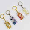BAQDOVAVN Unique Resin Floral Zodiac Key Chains Charm Keyrings for