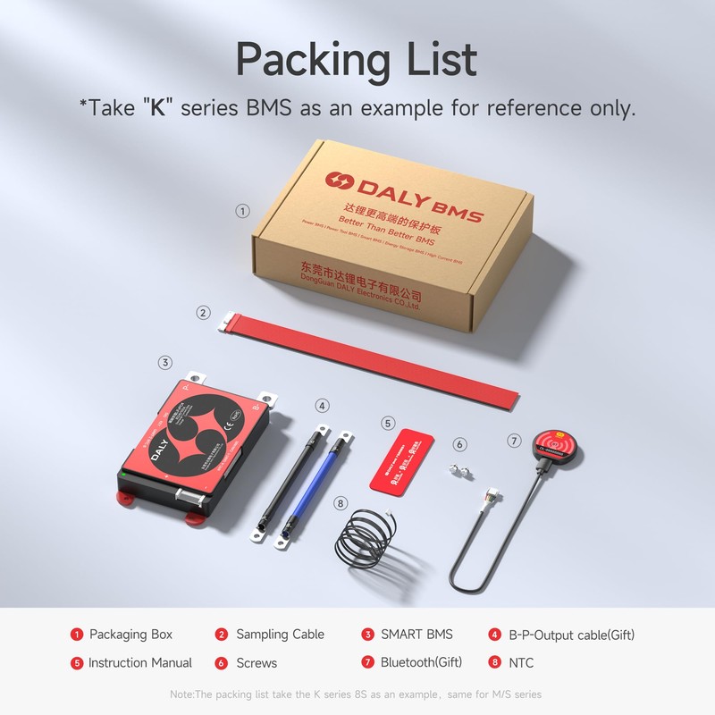 DALY BMS 12V 4S 100A LiFePO4 - Smart Bluetooth Battery