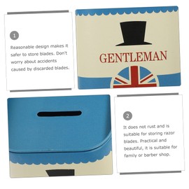 DOITOOL Box Blade Storage Box Mens Razors Storage Container Blades Dispenser Garbage Cans Storage Facial Razor Safe Storage Bank Blade Disposal Container Safety Dedicated Iron Razor Blade