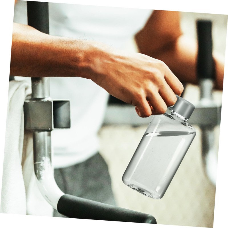 CORHAD 2pcs Flat Water Bottle for Travel Camping Gym Leakproof