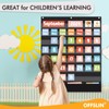 OFFSLIN Classroom Calendar Pocket Chart with 84pcs Cards, Kids Calendar