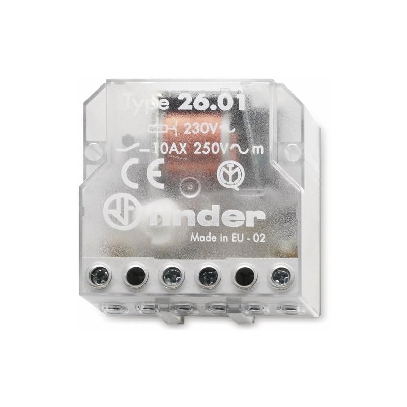 1 x finder 26.01.8.012.0000 1NO (T) 12V/AC 10A 2500VA Flush-Mounted