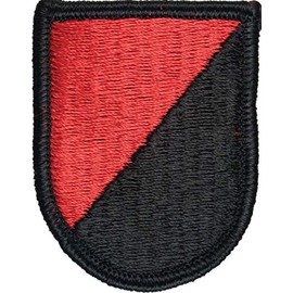 ROTC Beret Flash Red and Black with Black Border