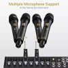 TONOR Wireless Microphones, UHF Dual Karaoke Microphone System - Black&Black
