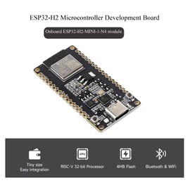 ESP32-H2 Microcontroller Development Board with ESP32-H2-MINI-1-N4 Module 96MHz Processor Built in 4MB Flash, Support Blue-Too-th 5 and IEEE 802.15.4 (Zigbee 3.0 and Thread) Wire-Less Communication
