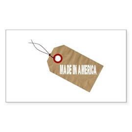 CafePress Made in America Tag Sticker Rectangle Bumper Sticker Car Decal