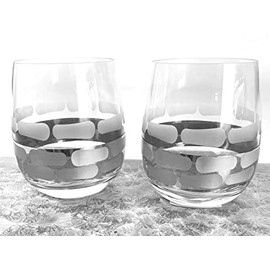 Michael Wainwright Truro Platinum Stemless Wine Glasses, Set of 2