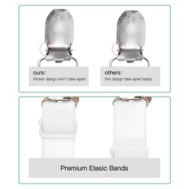 Goodtimes Clips de cubierta para tabla de planchar, almohadillas para orejas ajustables para tabla de planchar, mini tirantes, mantiene la cubierta plana y segura clips de tensión