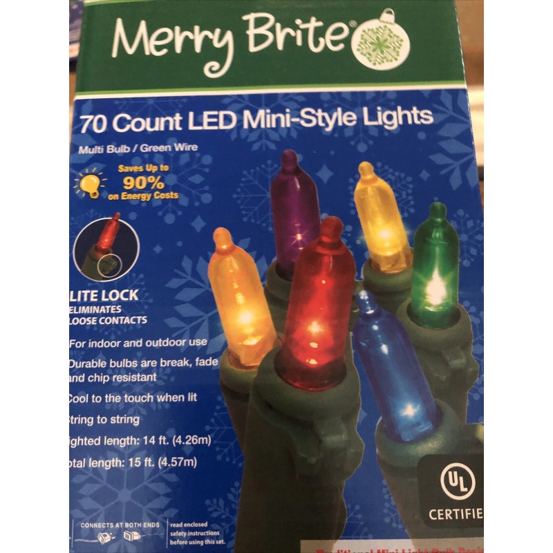 Merry Brite Lot of 2 Merry Brite 70 Ct Holiday