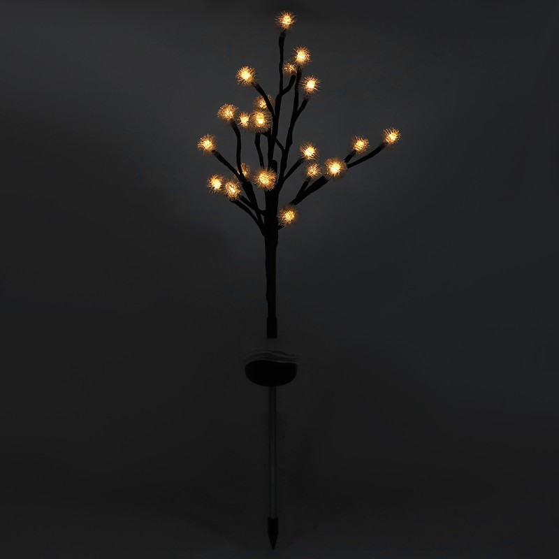 2pcs 20LED Solar Powered Fairy Lights Outdoor Dandelion Lamp Garden