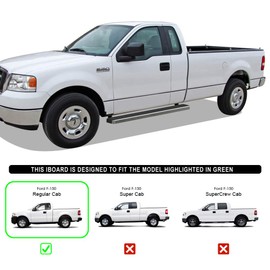 APS iBoard Running Boards 5 inches Compatible with Ford F150 2004-2008 Regular Cab (Exclude 04 Heritage) (Nerf Bars Side Steps Side Bars)