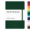 PAPERAGE Dotted Journal Notebook, (Dark Green), 160 Pages, Medium 5.6