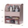MOOCHI Pink Professional Large Cosmetic Makeup Organizer Dust Water Proof