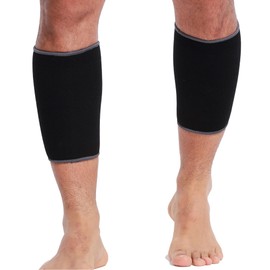 Neotech Care - Molletiera per polpaccio, ultra leggera, elastica e traspirante, a compressione media, colore nero (taglia XL, 1 paia)