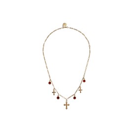 Alex and Ani Cross & Crystal 18" Delicate Necklace Shiny Gold One Size