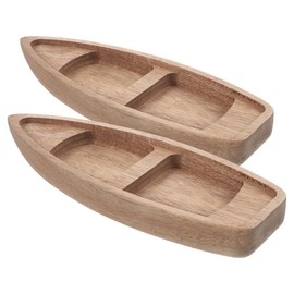 ORFOFE Unfinished Wooden Boat Miniature Natural Wood Canoe Craft Painting DIY Boat Model for Home Office Decoration DIY Project Painting Art